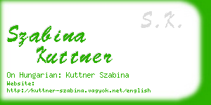 szabina kuttner business card